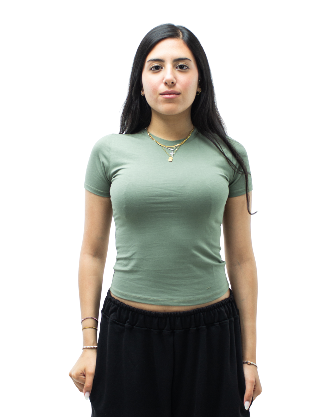 Blanklid- Olive Round Top