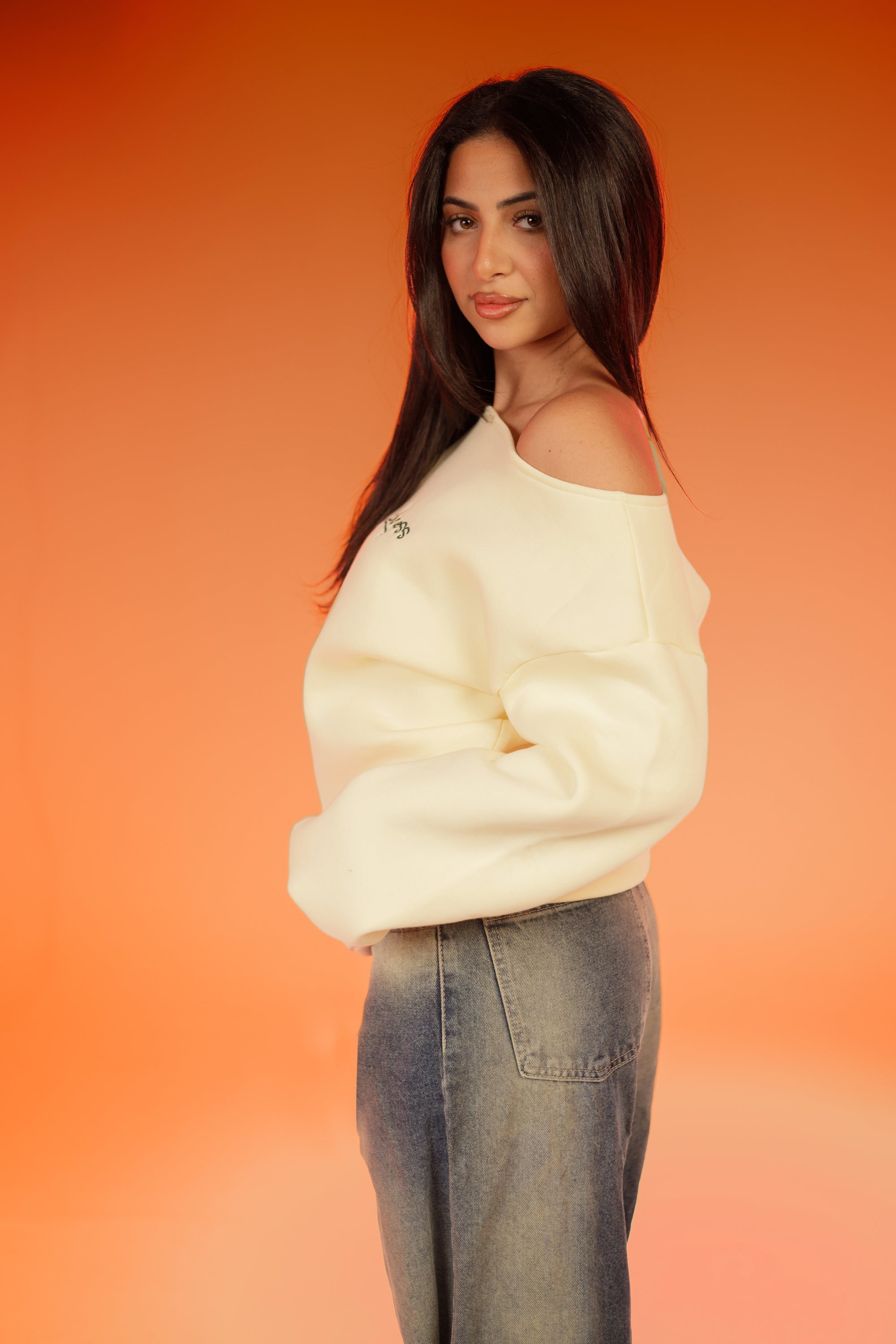 RICHNESS- Off shoulder Sweater - Yellow