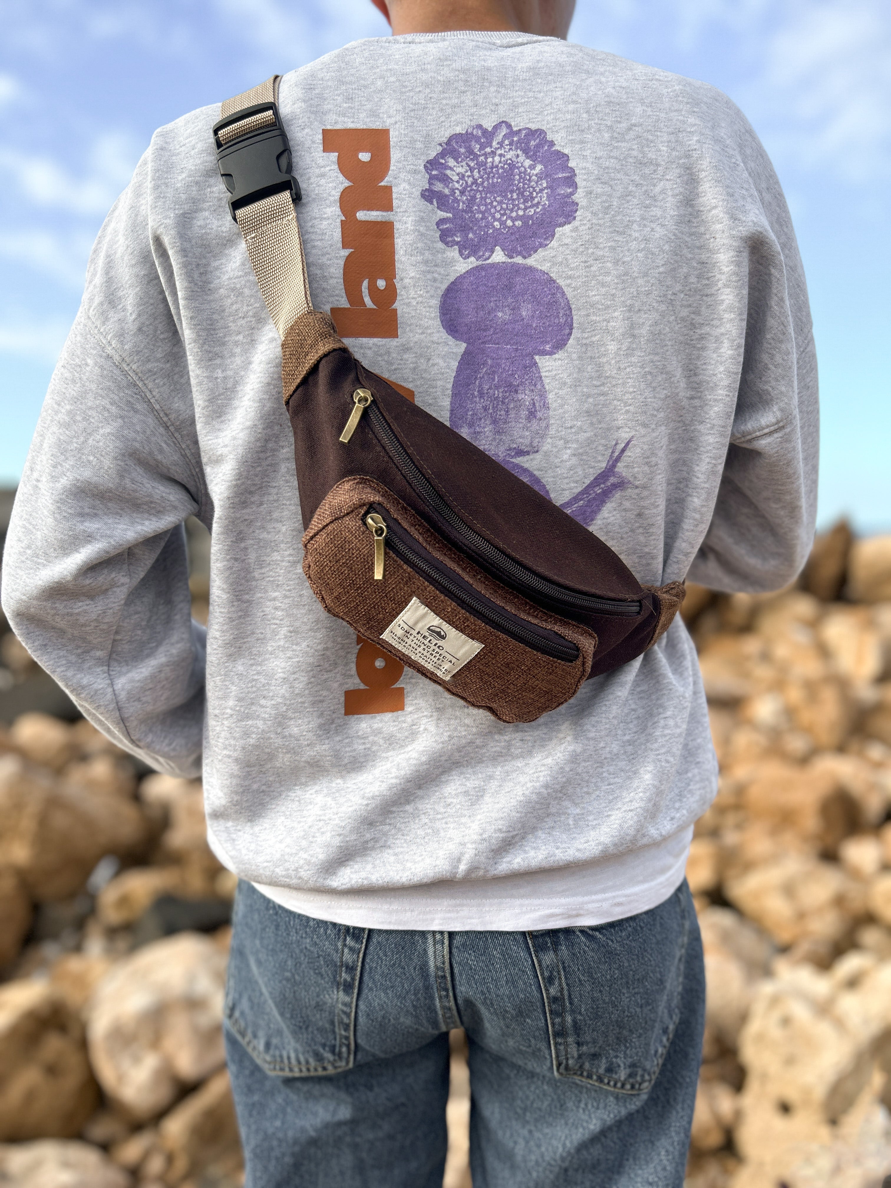 HELIO- HIPPIE FANNY PACK BROWN