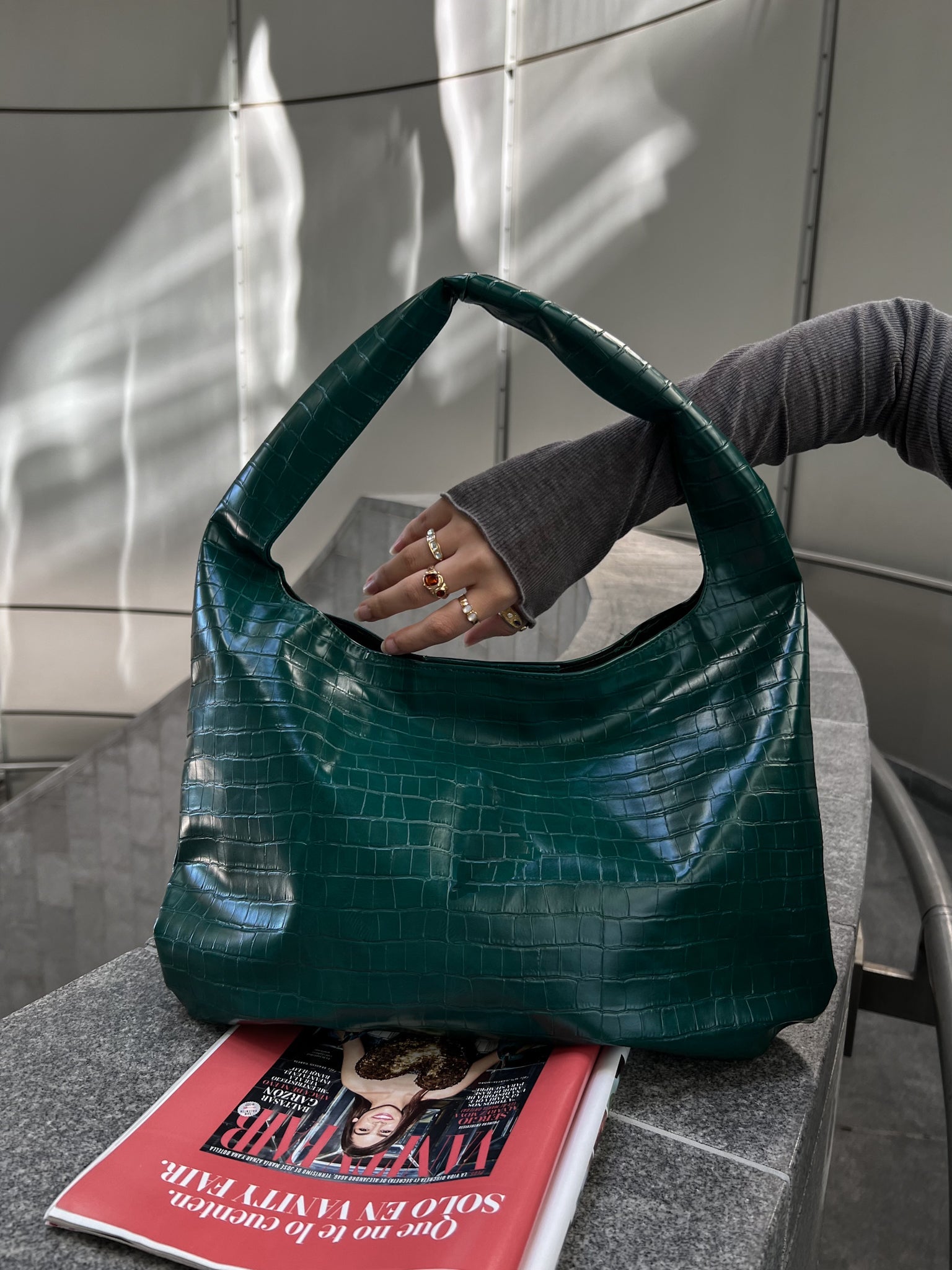 HELIO-CROCO BAG GREEN