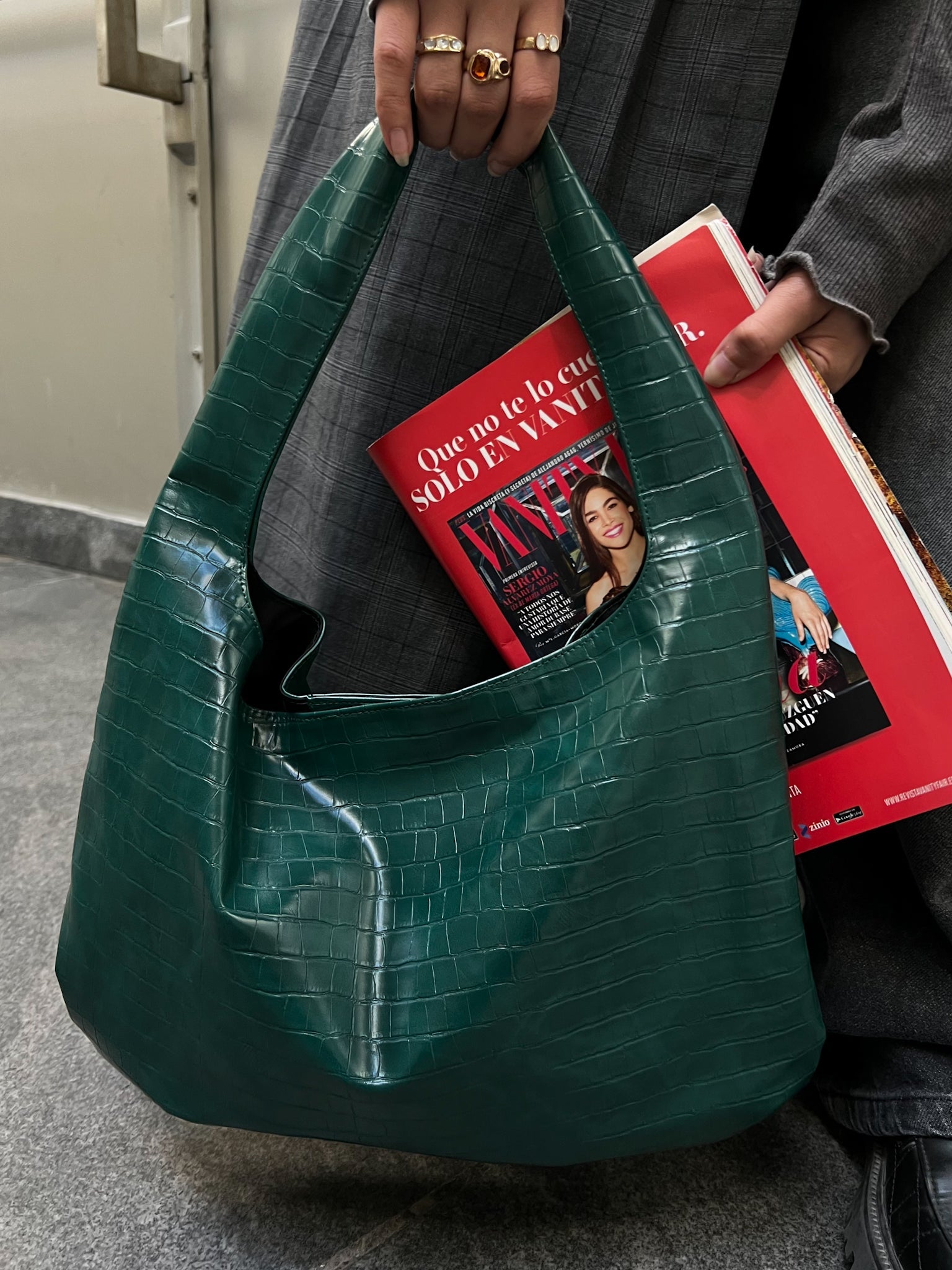 HELIO-CROCO BAG GREEN