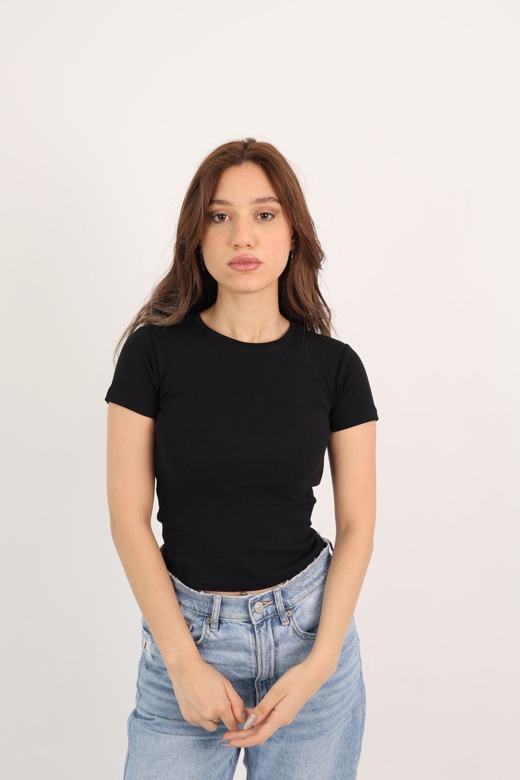 Khayal- Baby Tee- Black