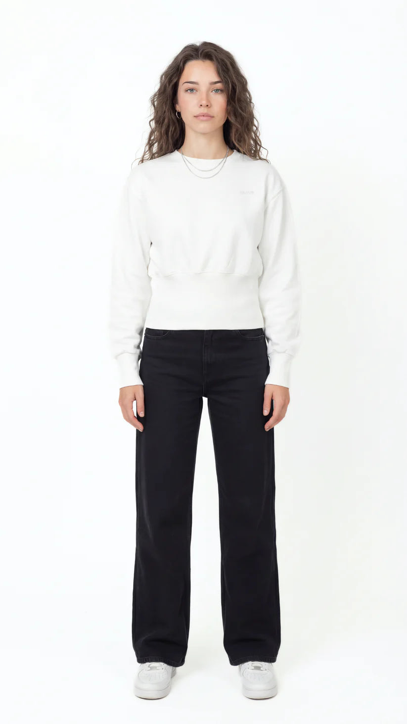 Milvus - Corset Crewneck -  White