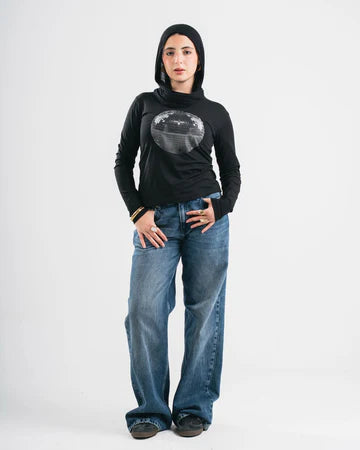 YONYO- LONG SLEEVED MIRRORBALL BABY TEE