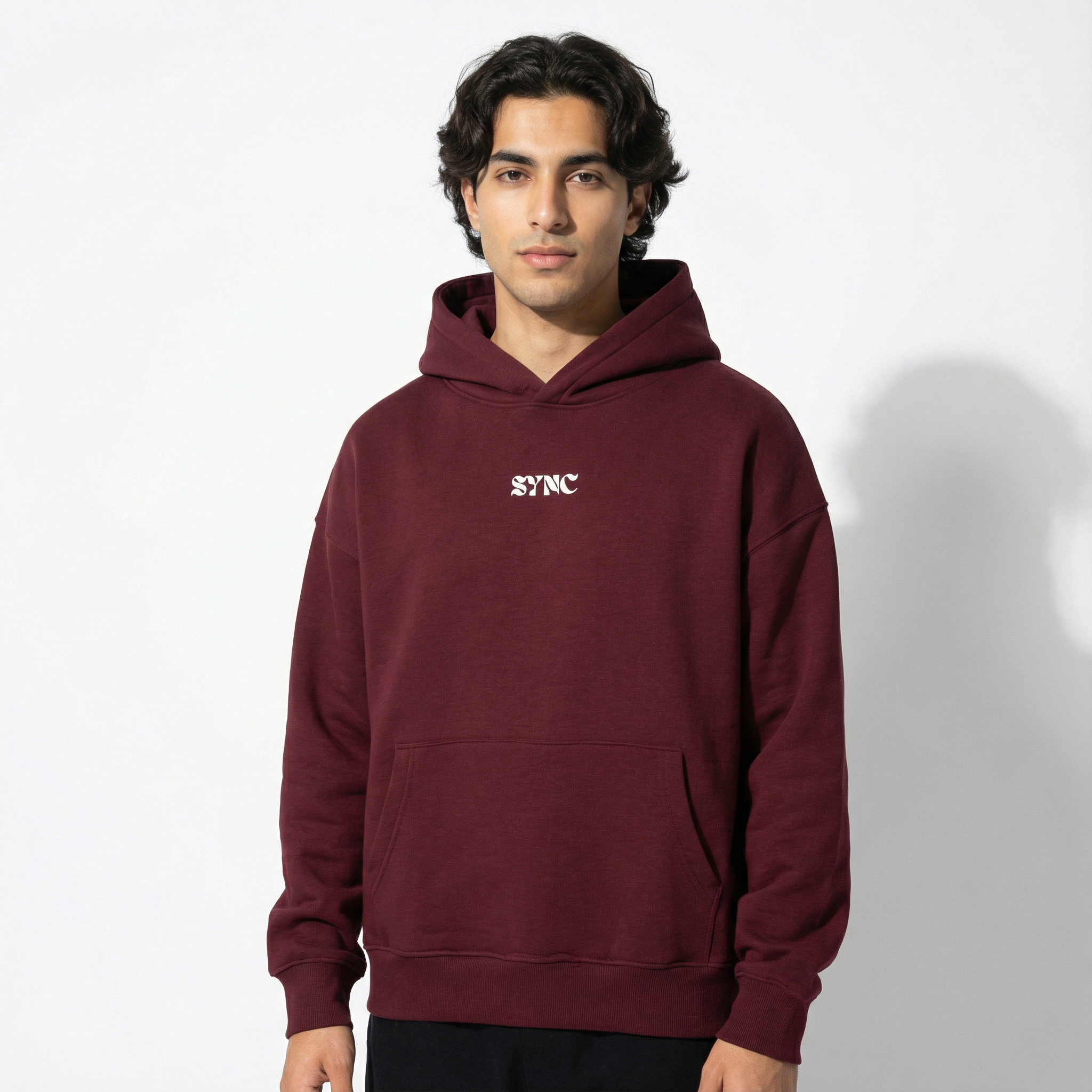 Sync- Basic Hoodie - Burgundy