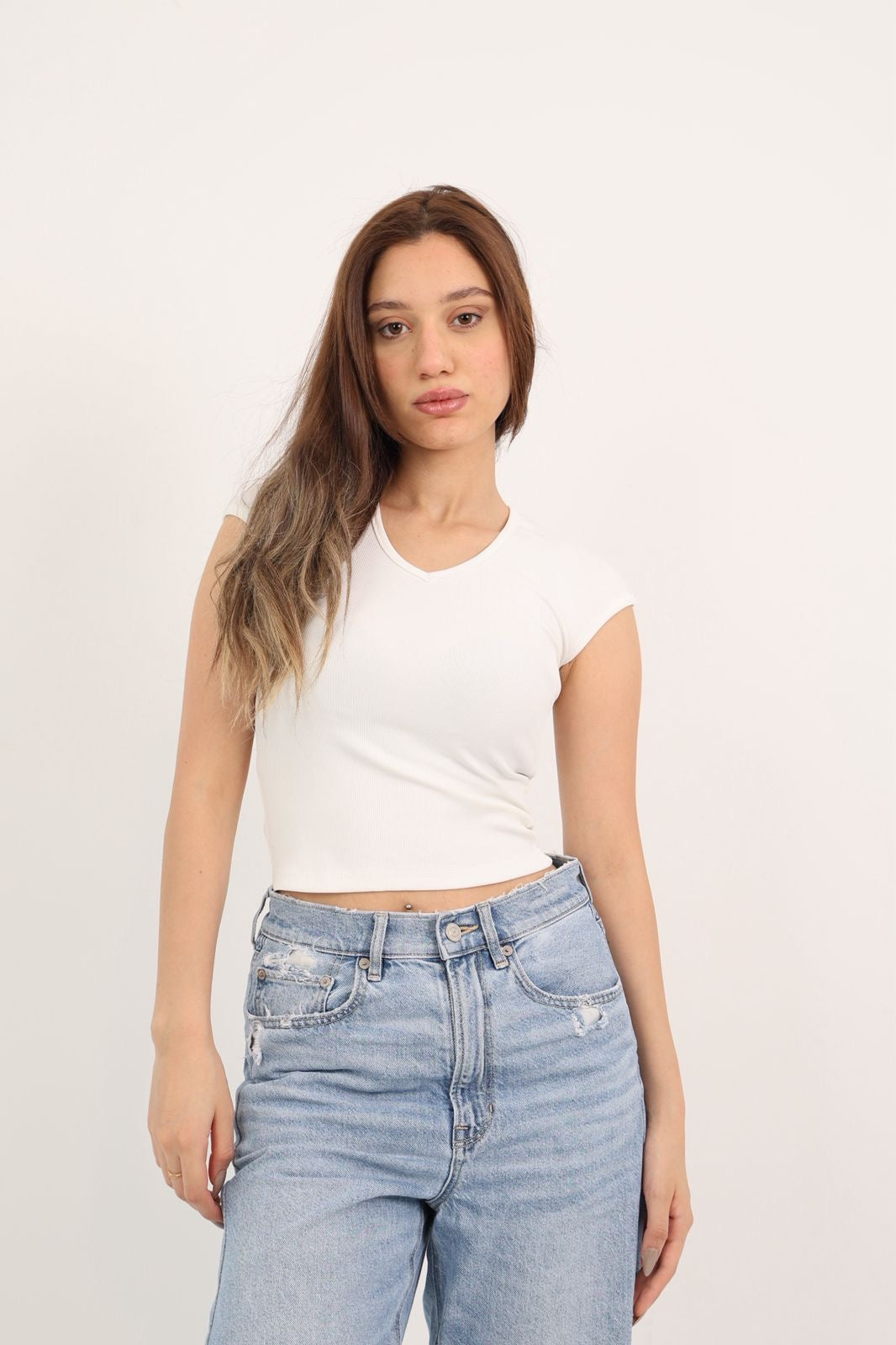 Khayal- V T-shirt- White