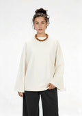 NASHWA DESIGNS-OFF-WHITE WINTER LONG SLEEVE TEE