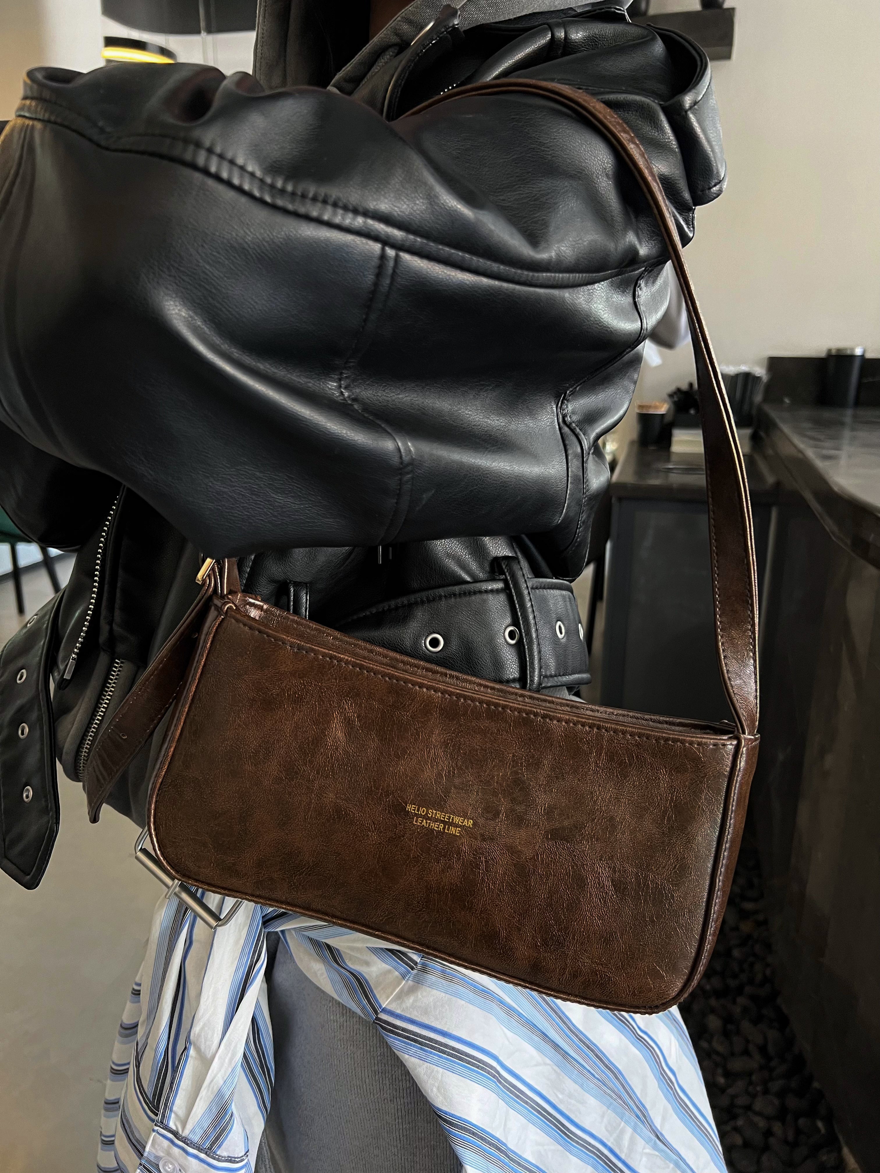 HELIO- TOKEN BAG WOOD BROWN