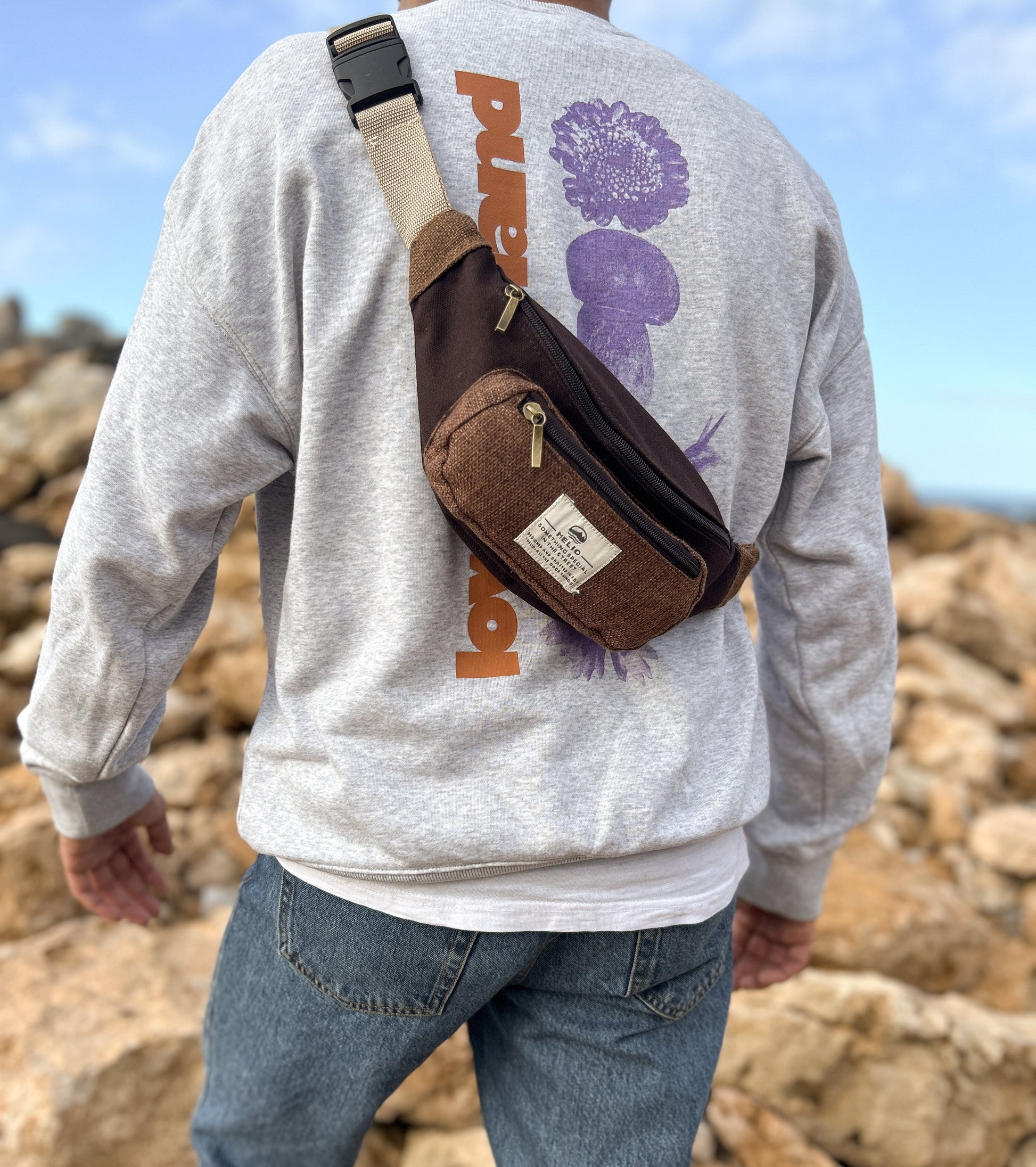 HELIO- HIPPIE FANNY PACK BROWN