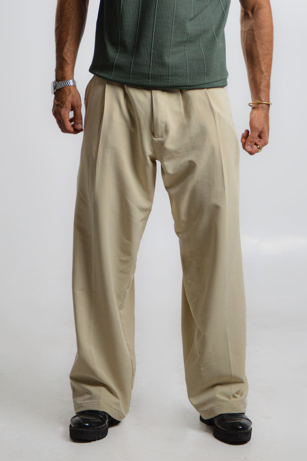 Gilded- Champagne Wide Leg Trousers
