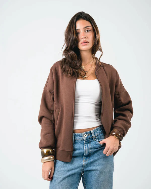 YONYO- Brown Zip-Up Jacket