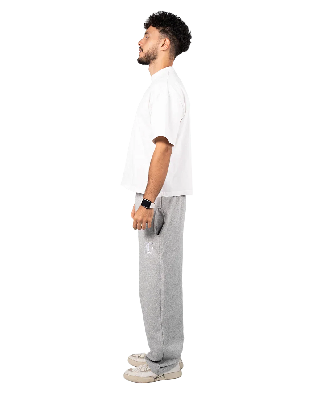 Locco - Summer Baggy Pants - Light Grey