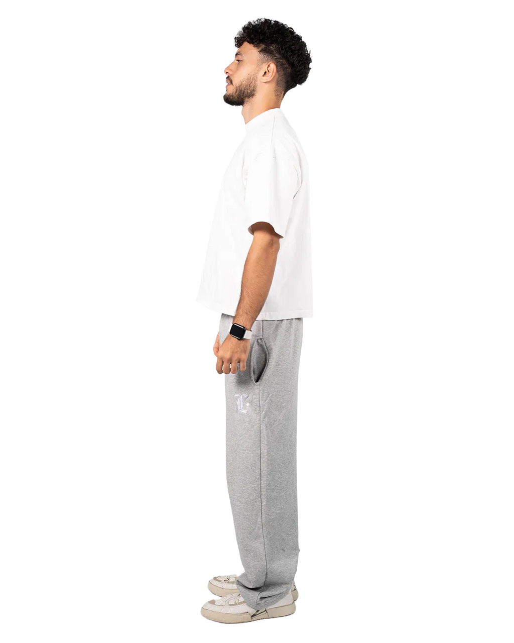 Locco - Summer Baggy Pants - Light Grey