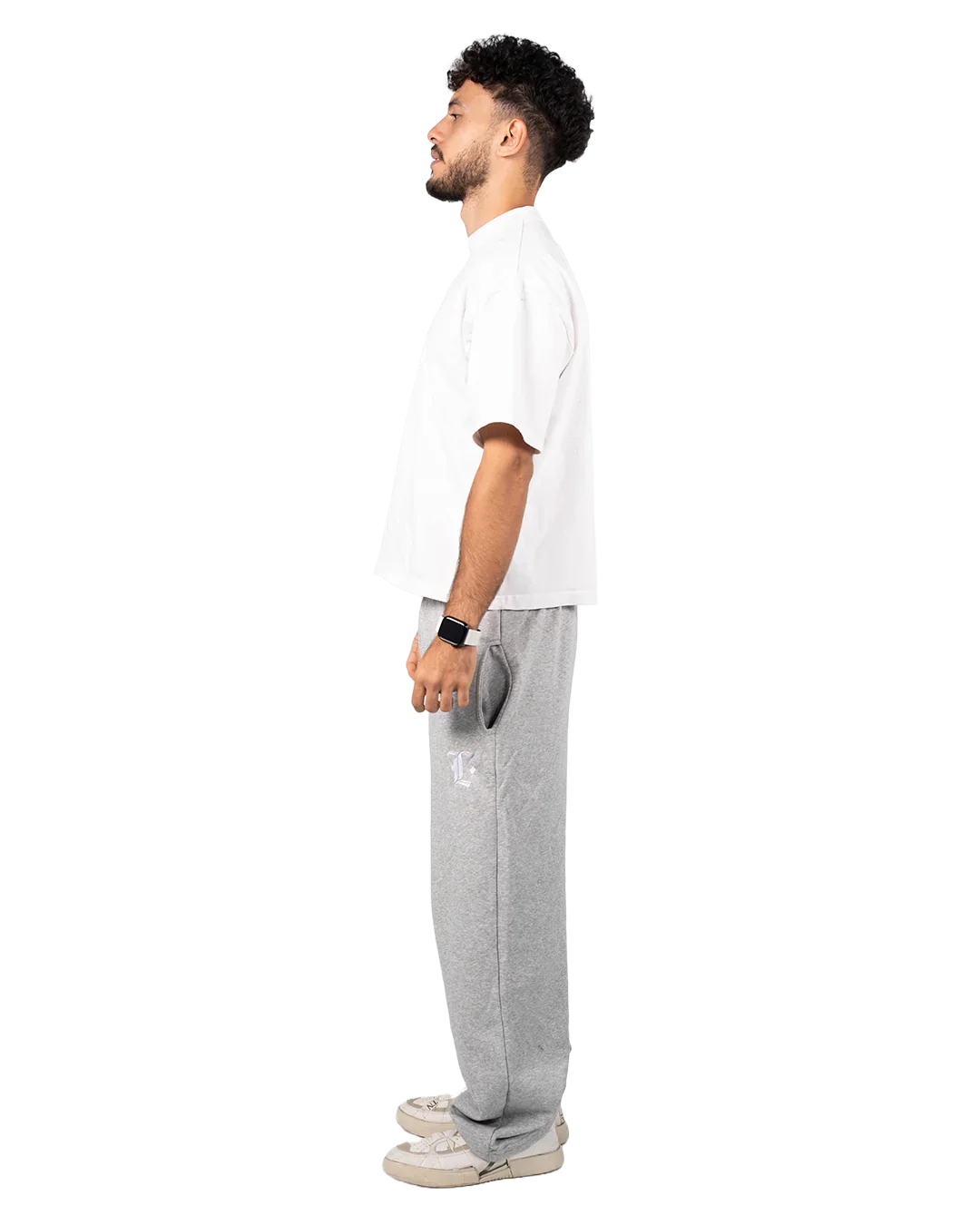 Locco - Summer Baggy Pants - Light Grey