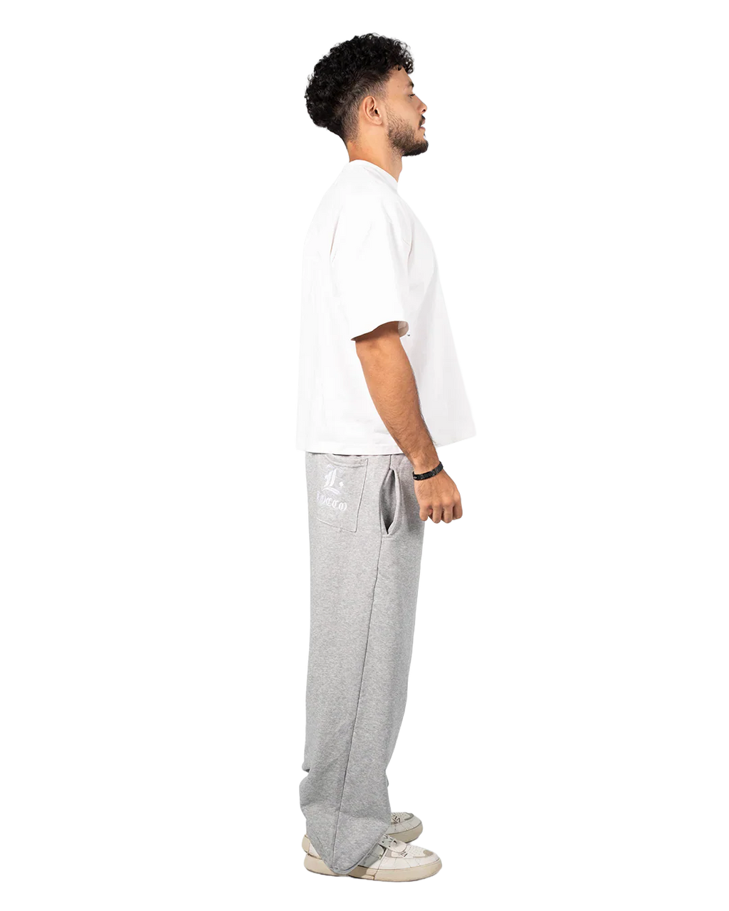 Locco - Summer Baggy Pants - Light Grey