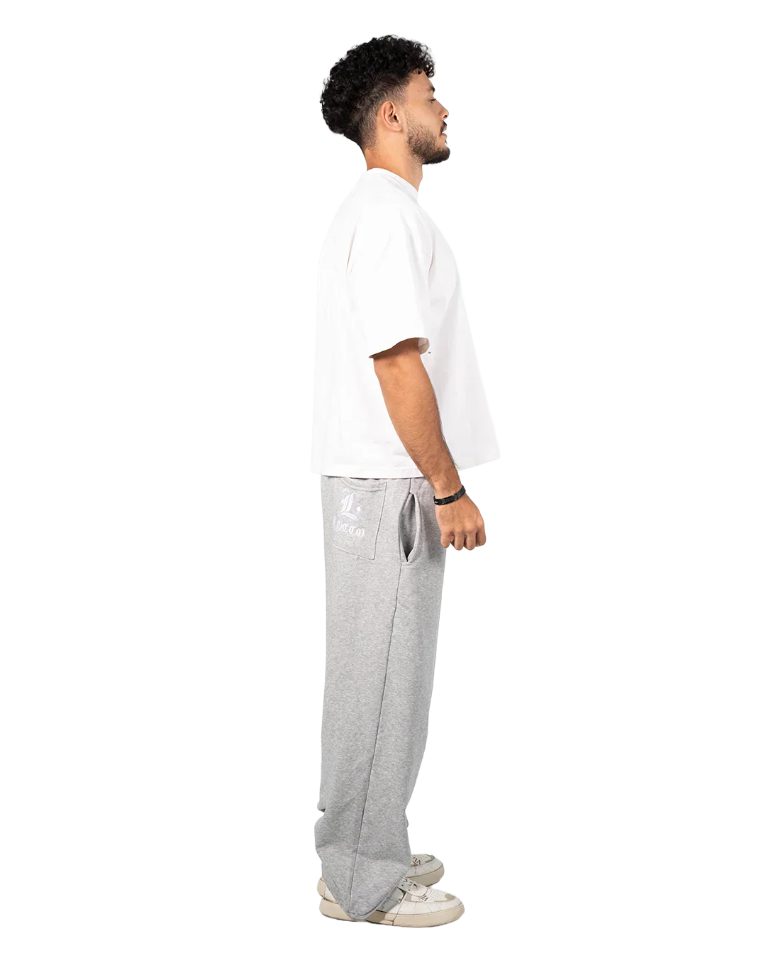 Locco - Summer Baggy Pants - Light Grey