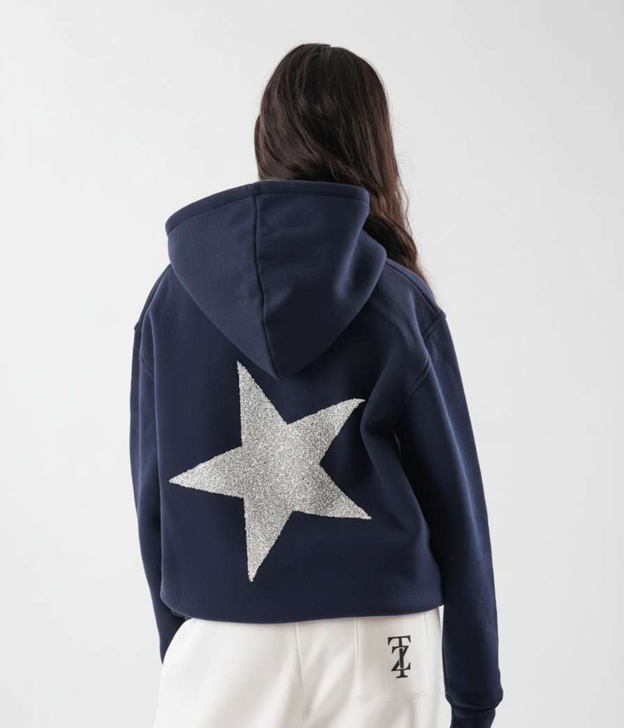 TAGZZ- Star Hoodie Navy