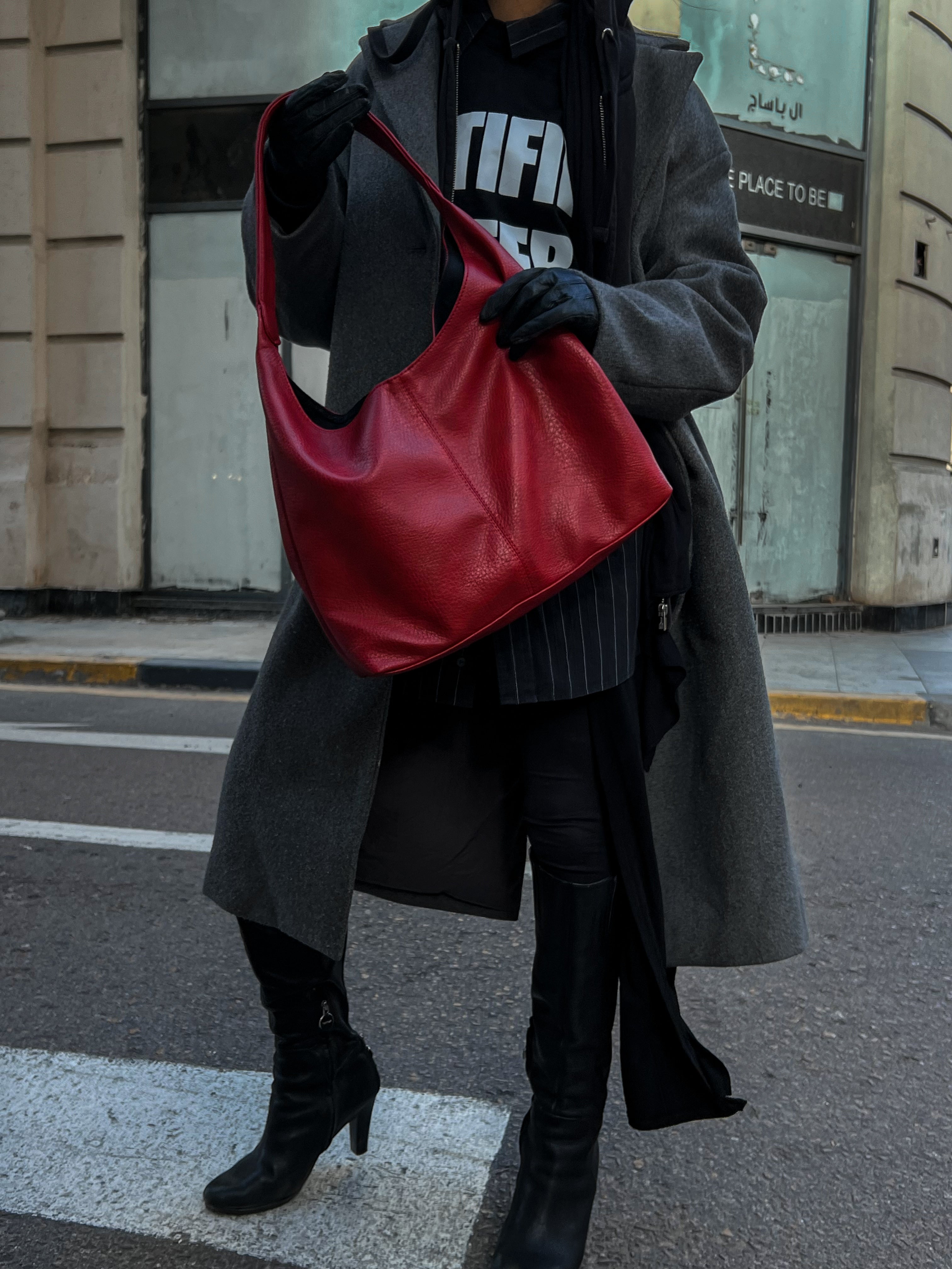 HELIO- HOBO BAG BLOODY RED