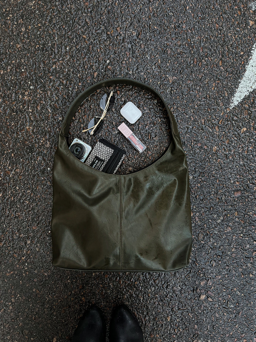 HELIO- HOBO BAG OLIVE STONE