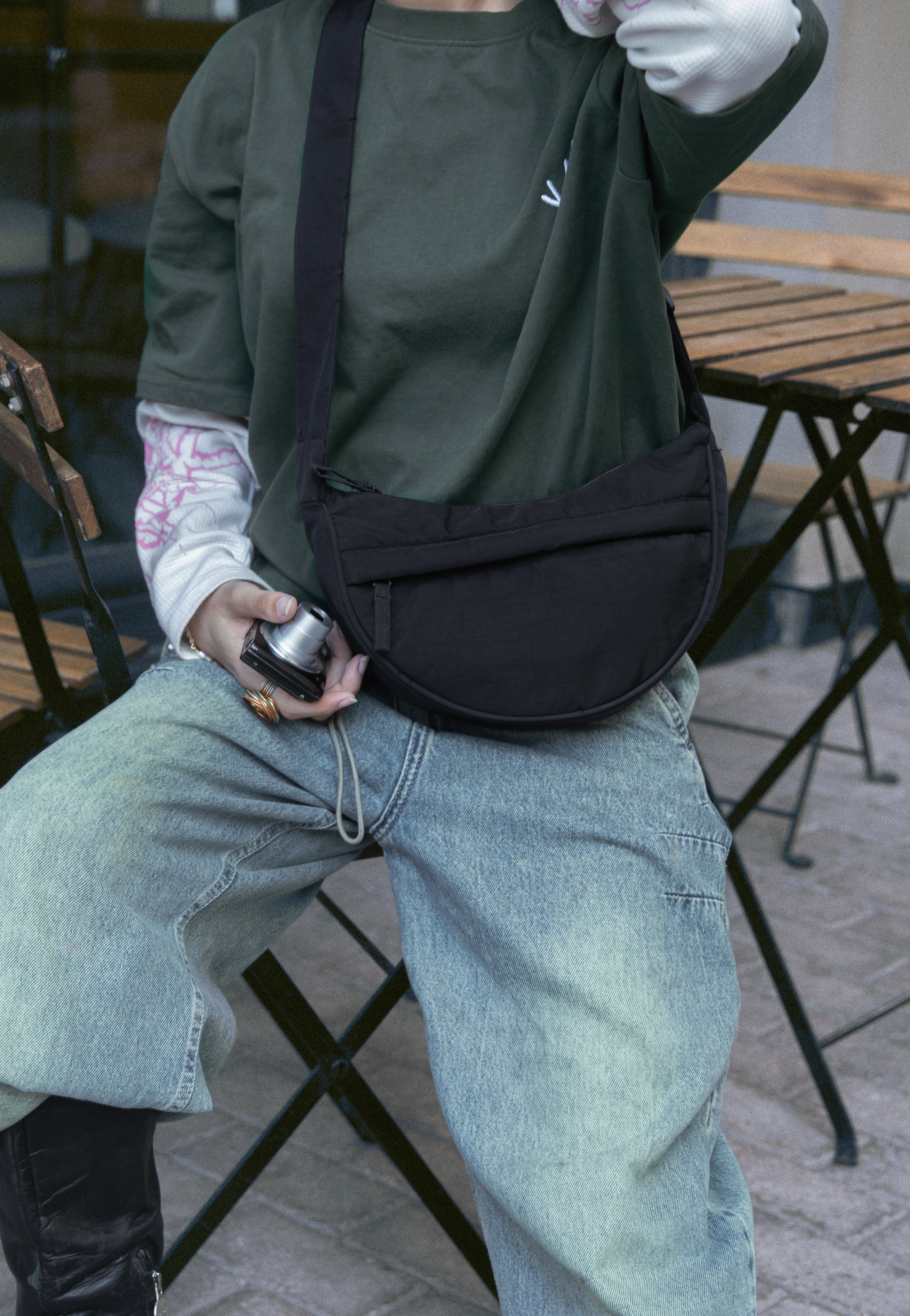 HELIO- DUMPLING BAG BLACK