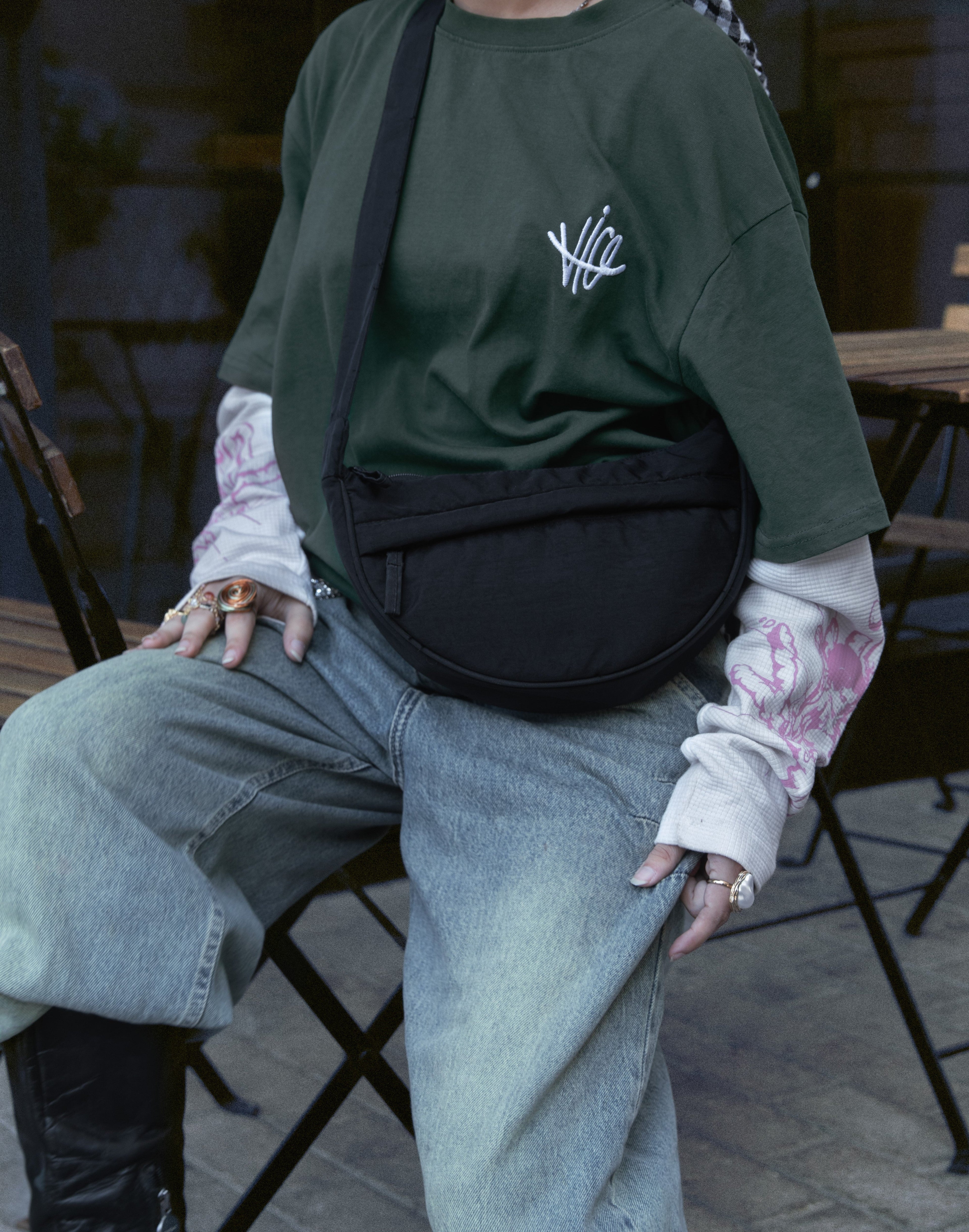 HELIO- DUMPLING BAG BLACK