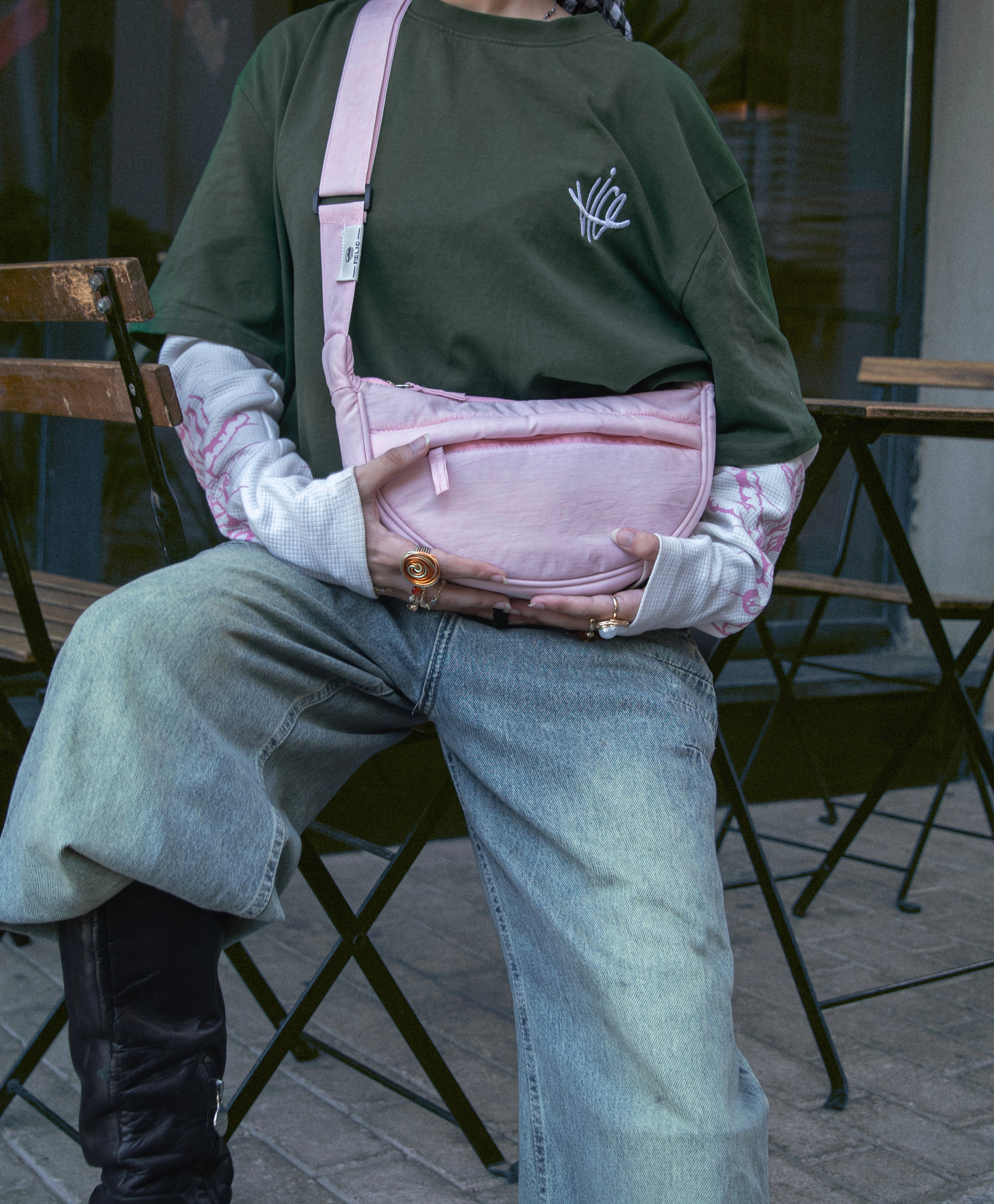 HELIO- DUMPLING BAG PINK