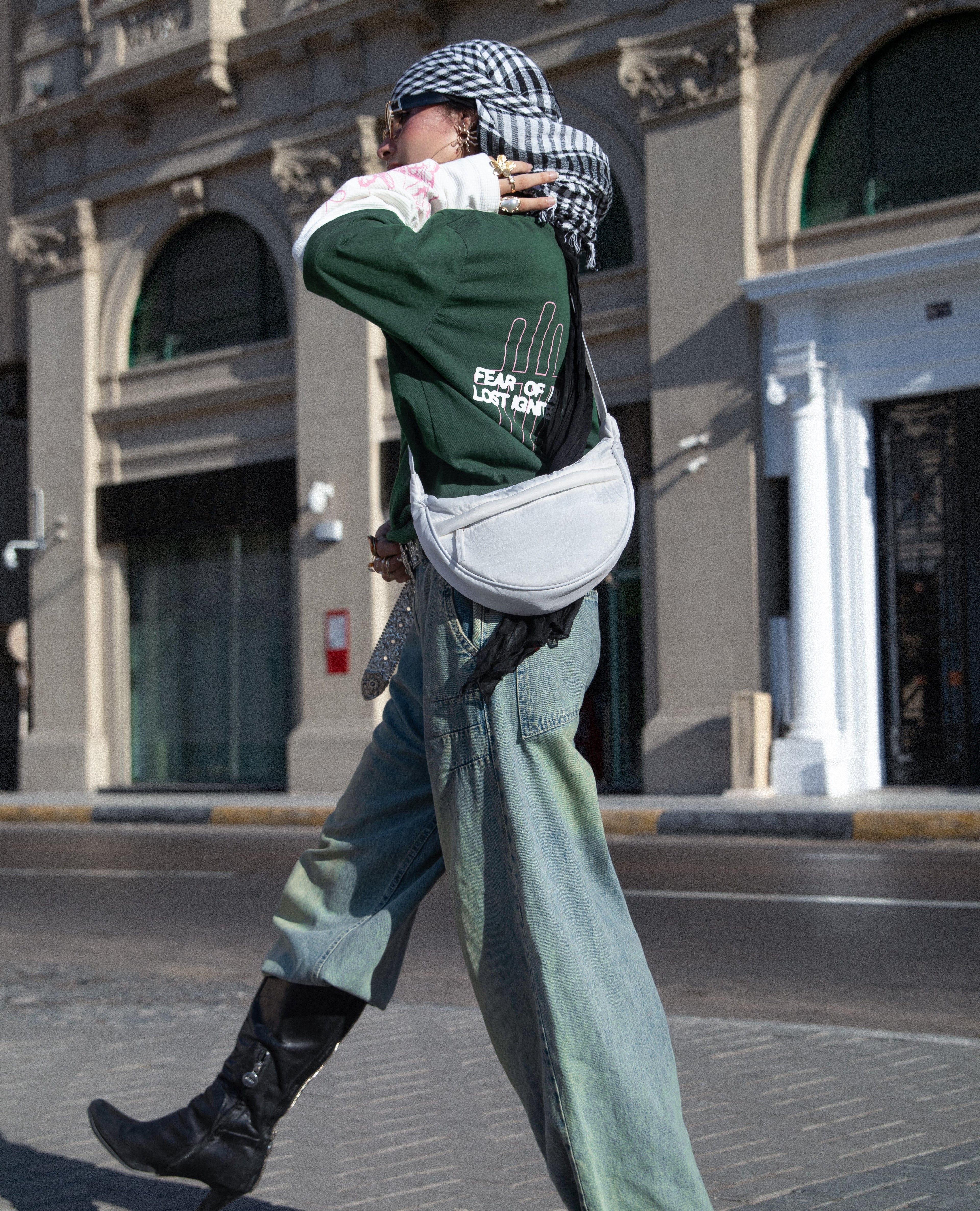 HELIO- DUMPLING BAG WHITE