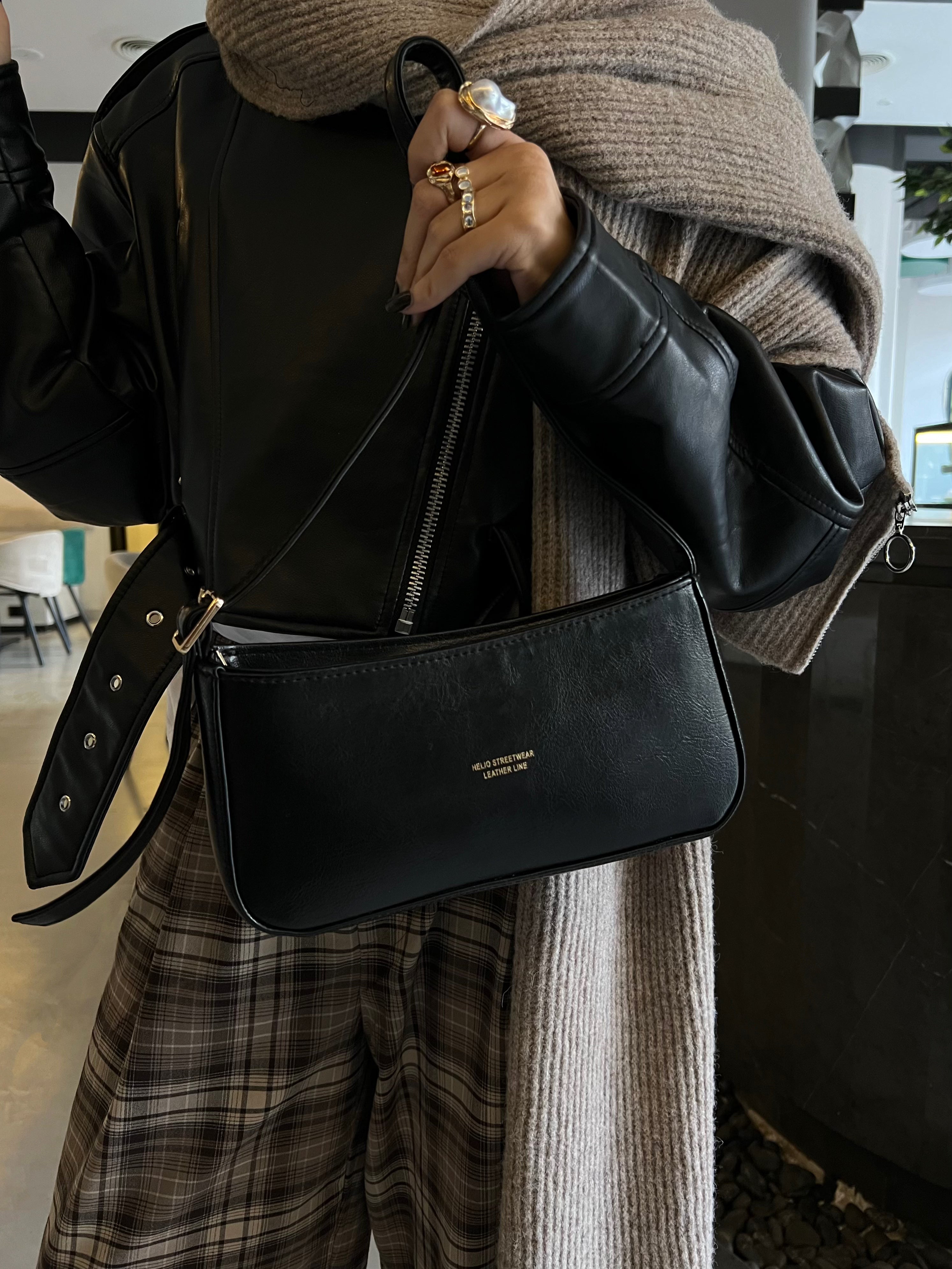 HELIO- TOKEN BAG DIAMOND BLACK