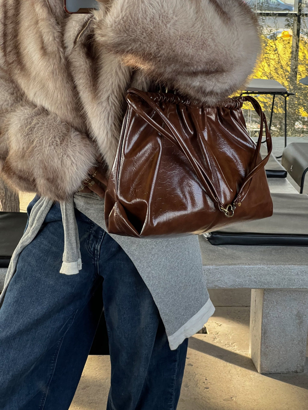 Helio - SCRUNCH BAG - BROWN