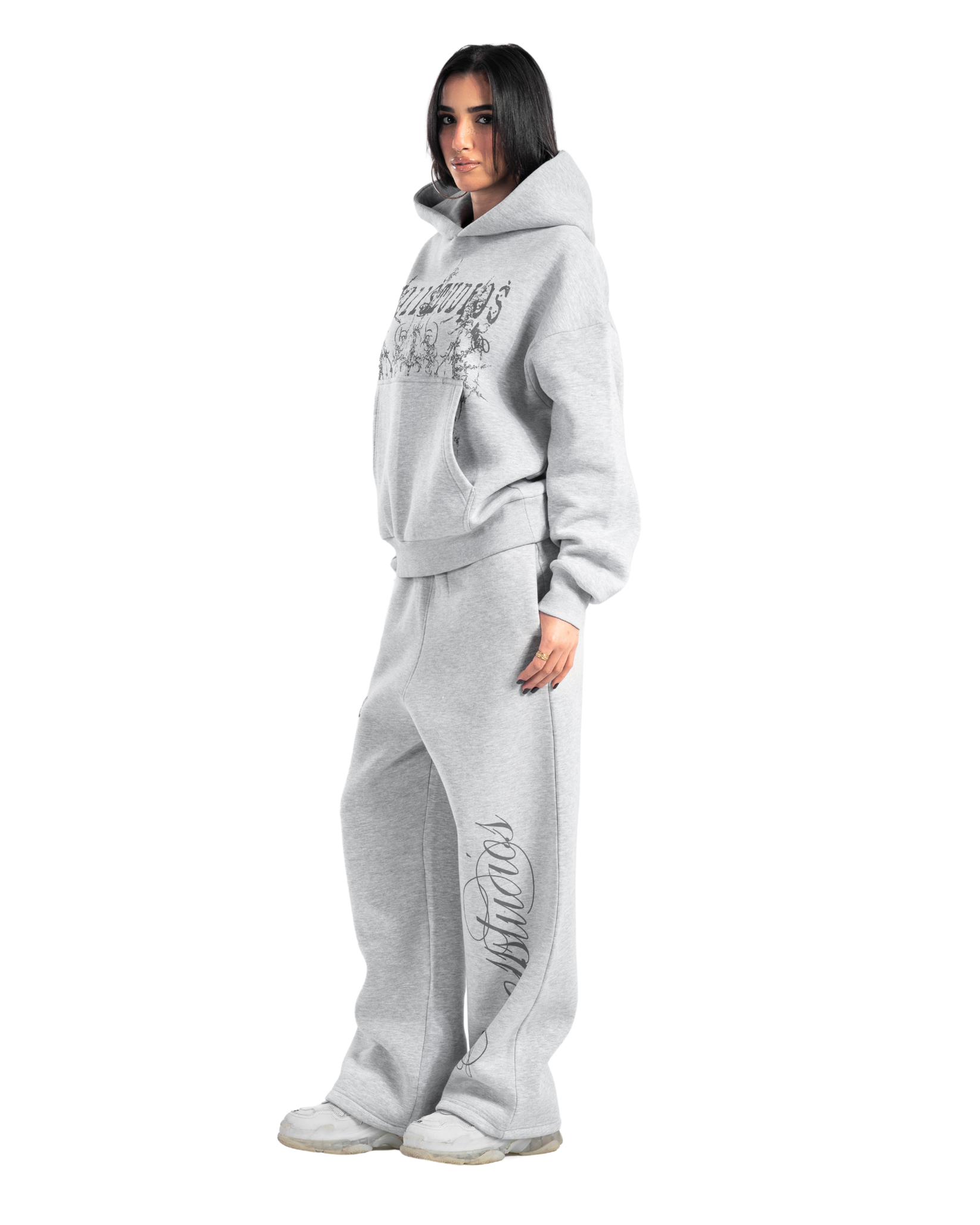 DUO11 - Mother Of Pearl Hoodie  - Grey