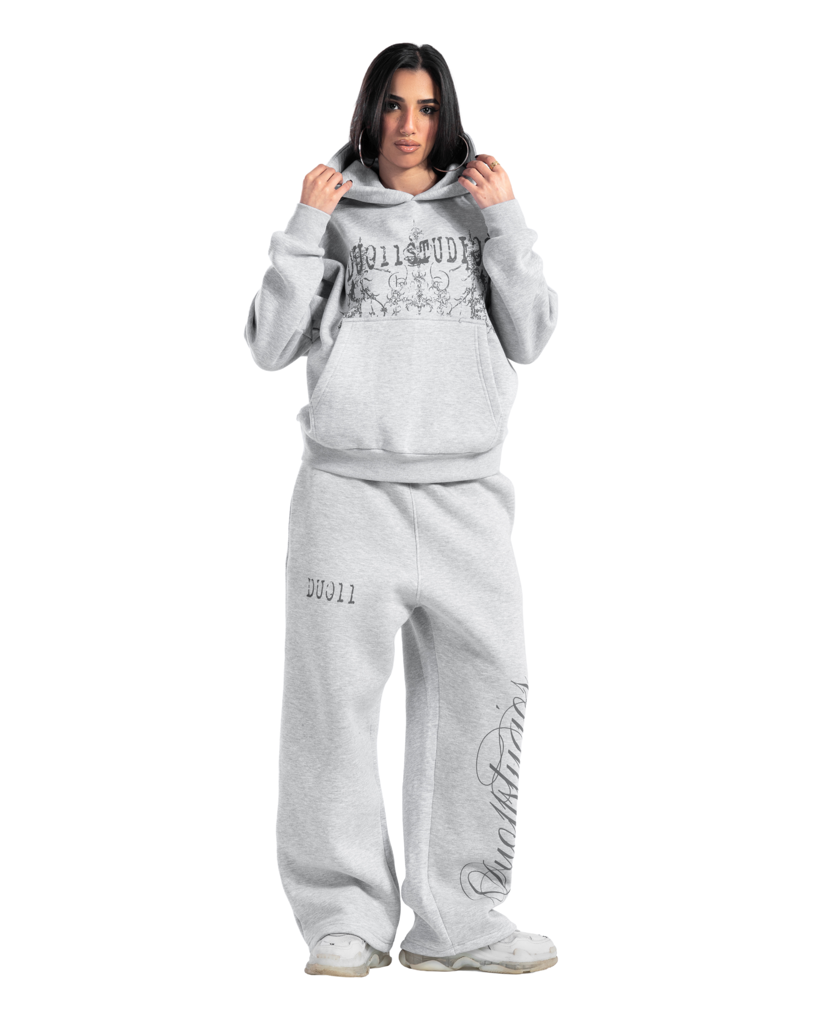 DUO11 - Mother Of Pearl Hoodie  - Grey