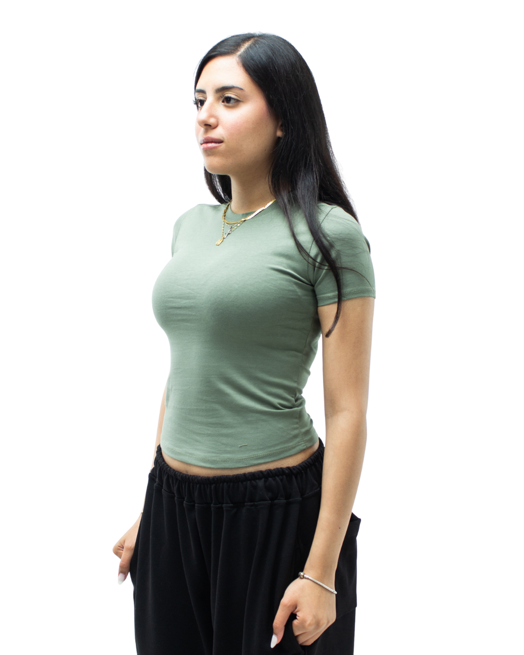 Blanklid- Olive Round Top