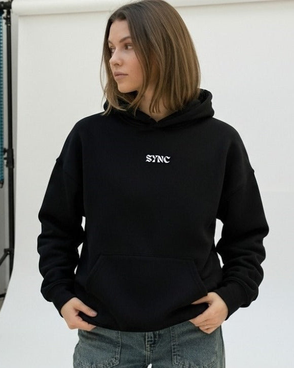 Sync- Basic Hoodie - Black