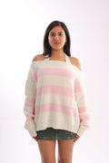 SOFICO - knitted off-shoulder - pink