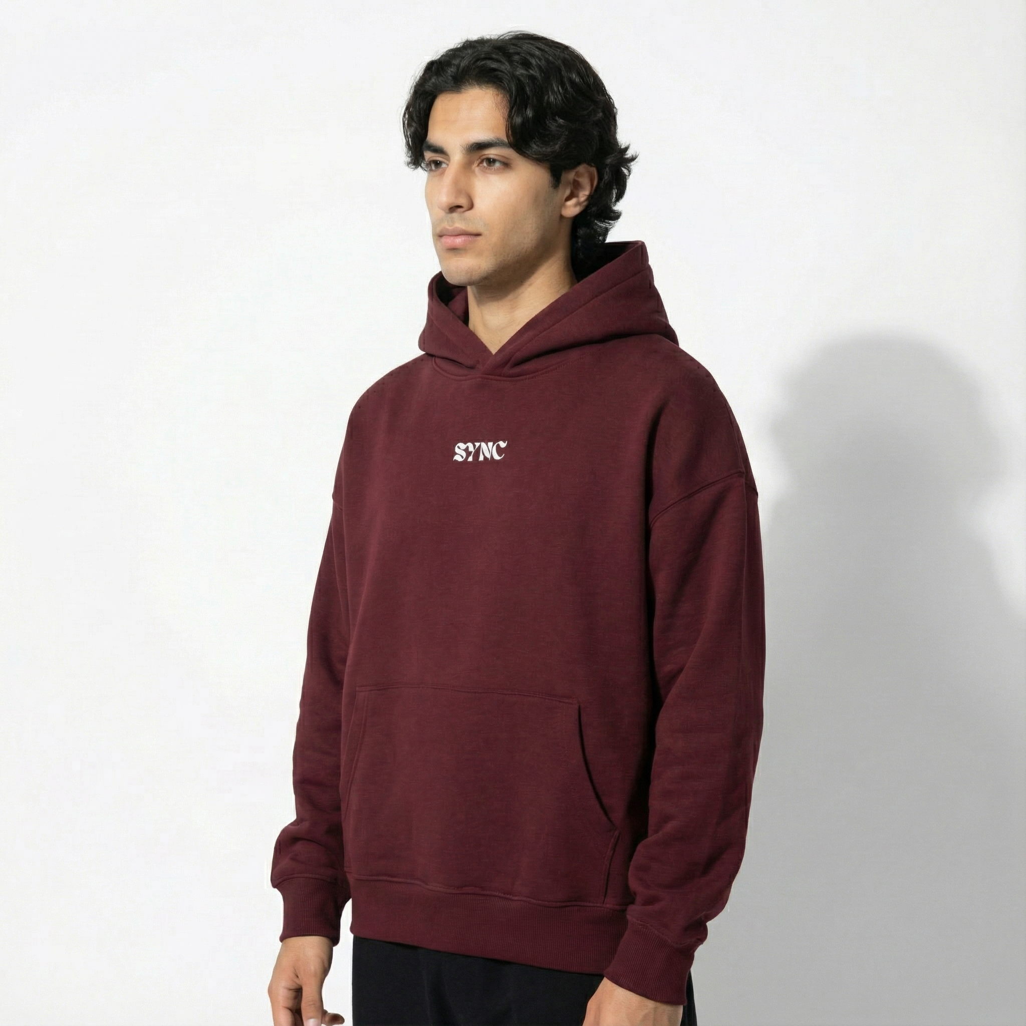 Sync- Basic Hoodie - Burgundy