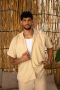 NashwaDesigns- Linen Shirt- Beige