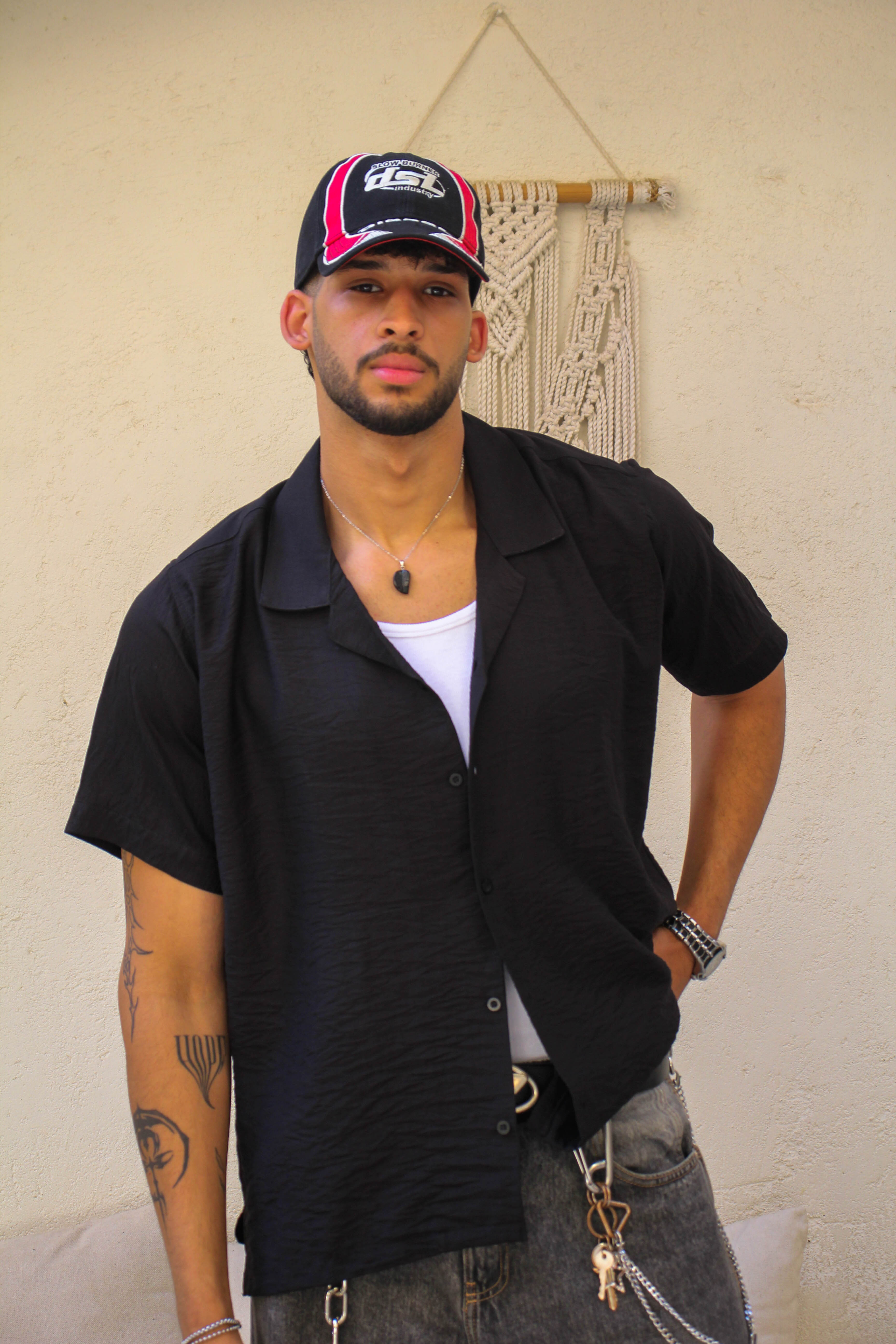 NashwaDesigns- Linen Shirt- Black