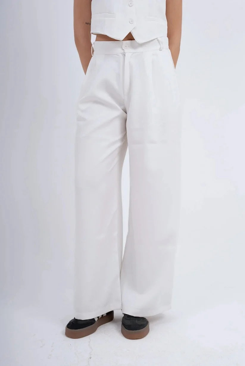Milvus- Tailored Pants - White