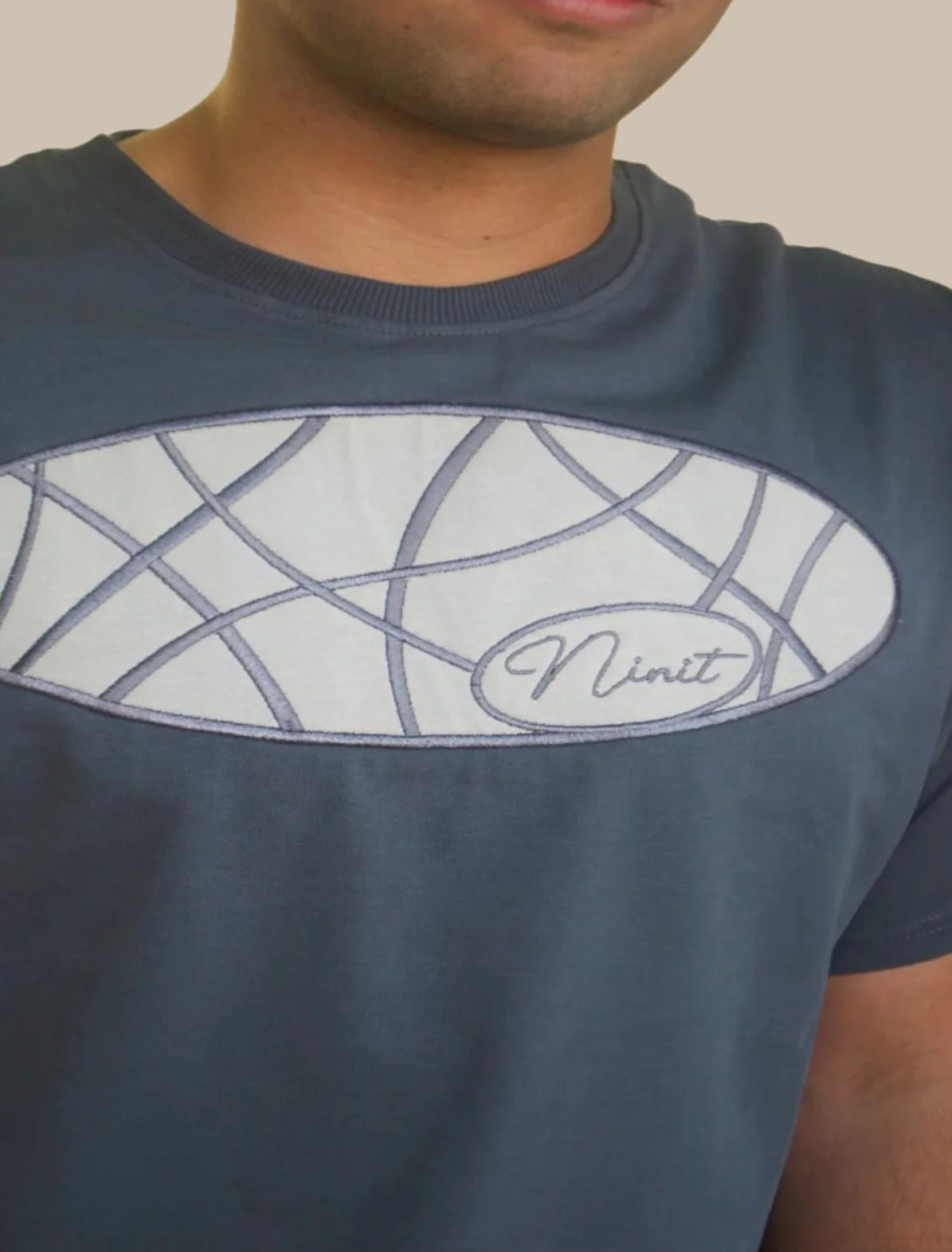 Ninit charcoal Embroidered Tshirt