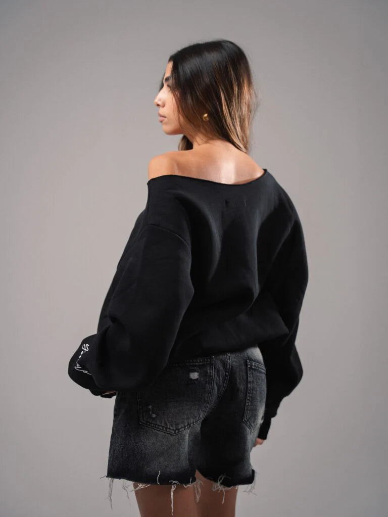YONYO - OFF-SHOULDER Sweater - Black Sweater