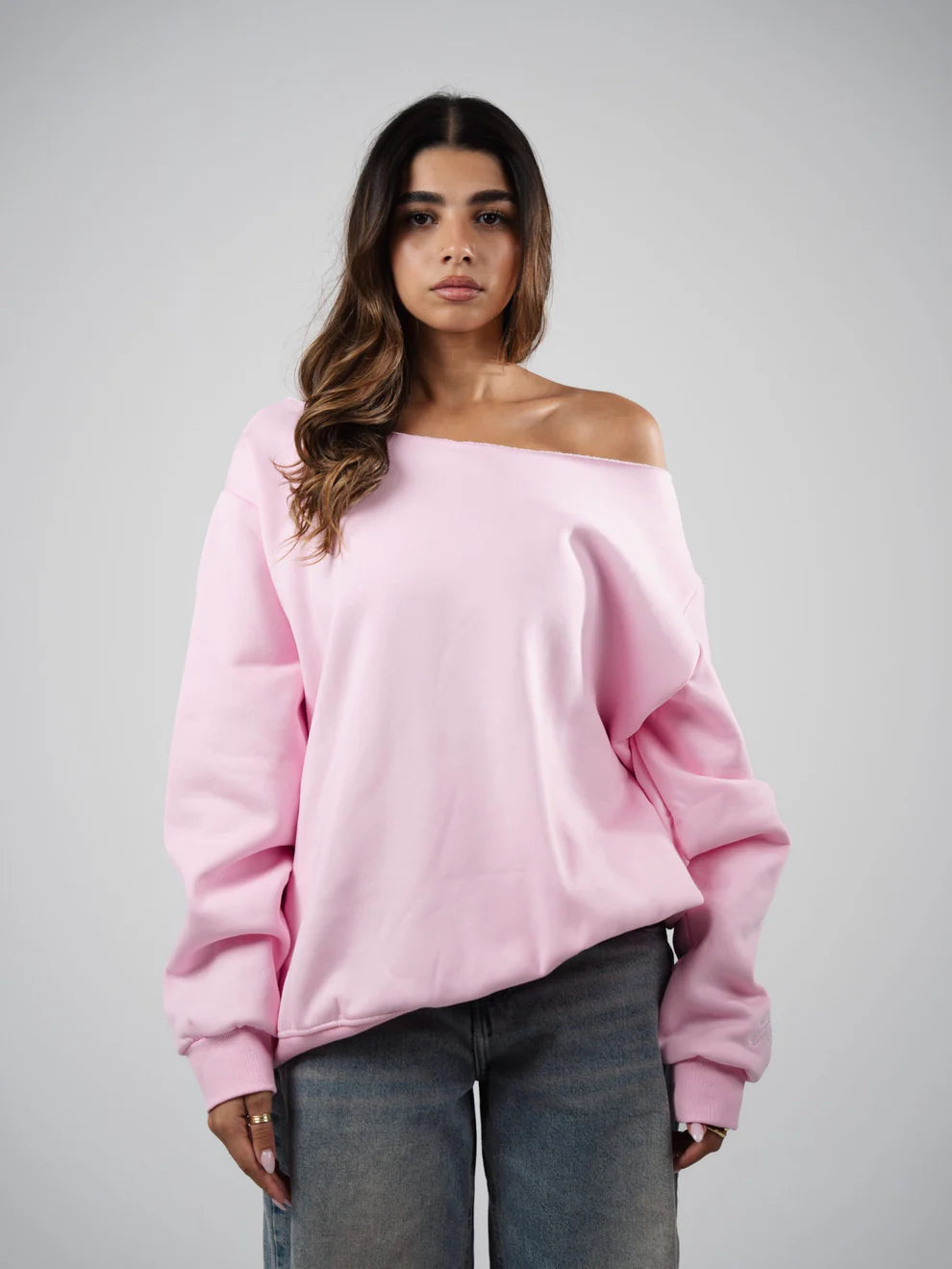 YONYO - OFF-SHOULDER Sweater- Pink