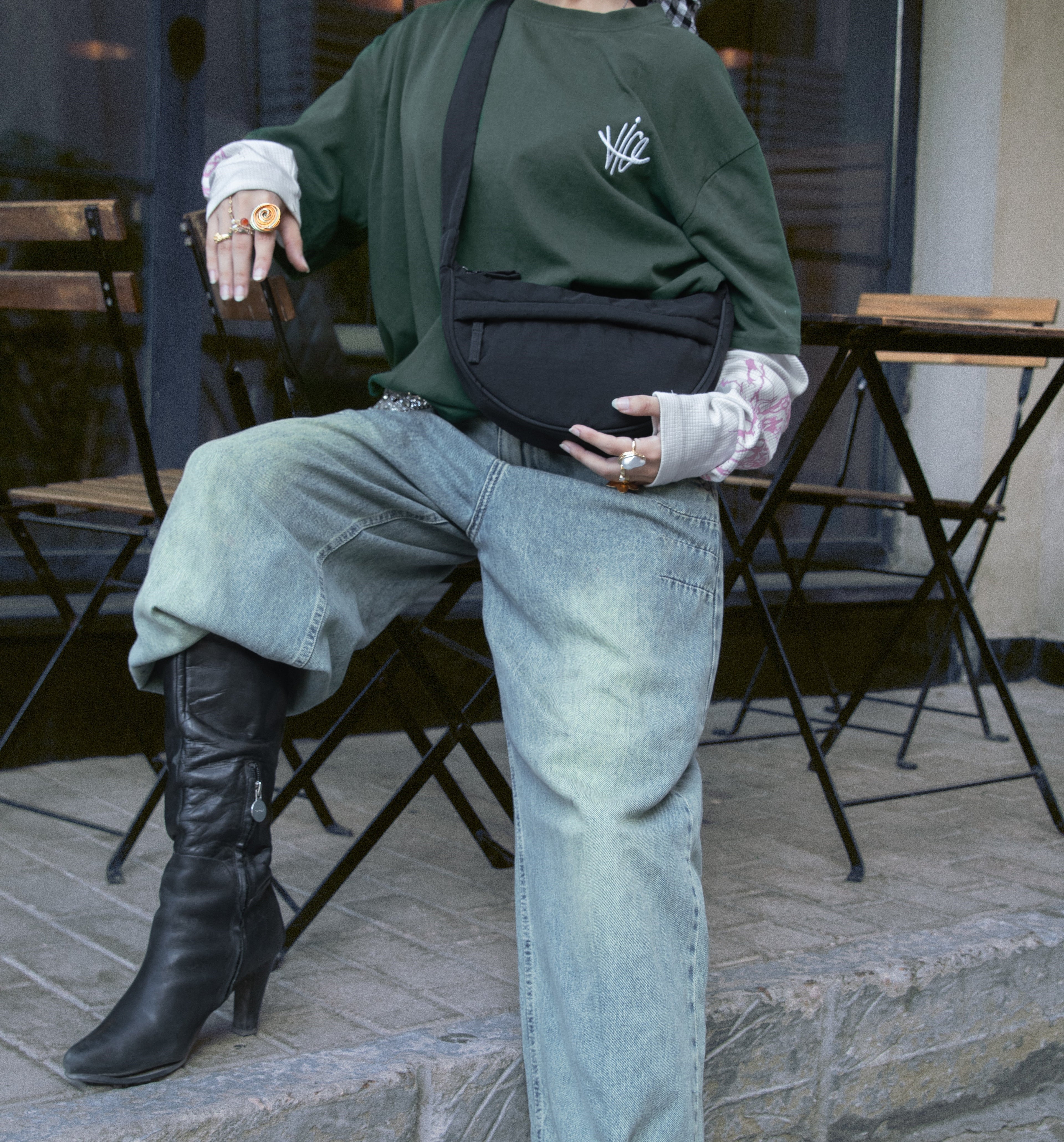 HELIO- DUMPLING BAG BLACK