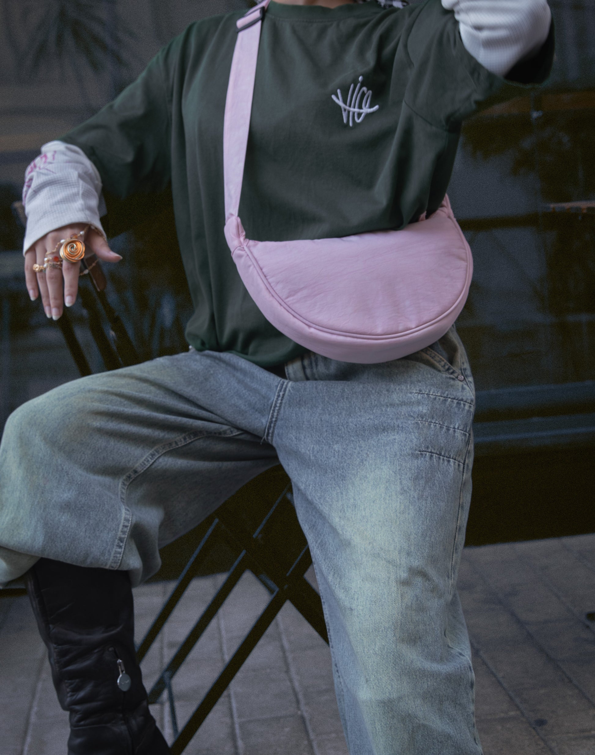 HELIO- DUMPLING BAG PINK