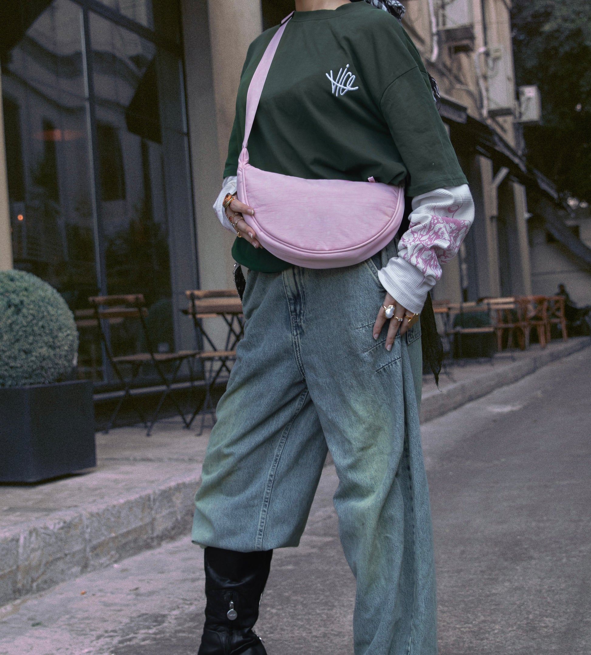 HELIO- DUMPLING BAG PINK