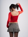 Yonyo- Backless Long Sleeved Top